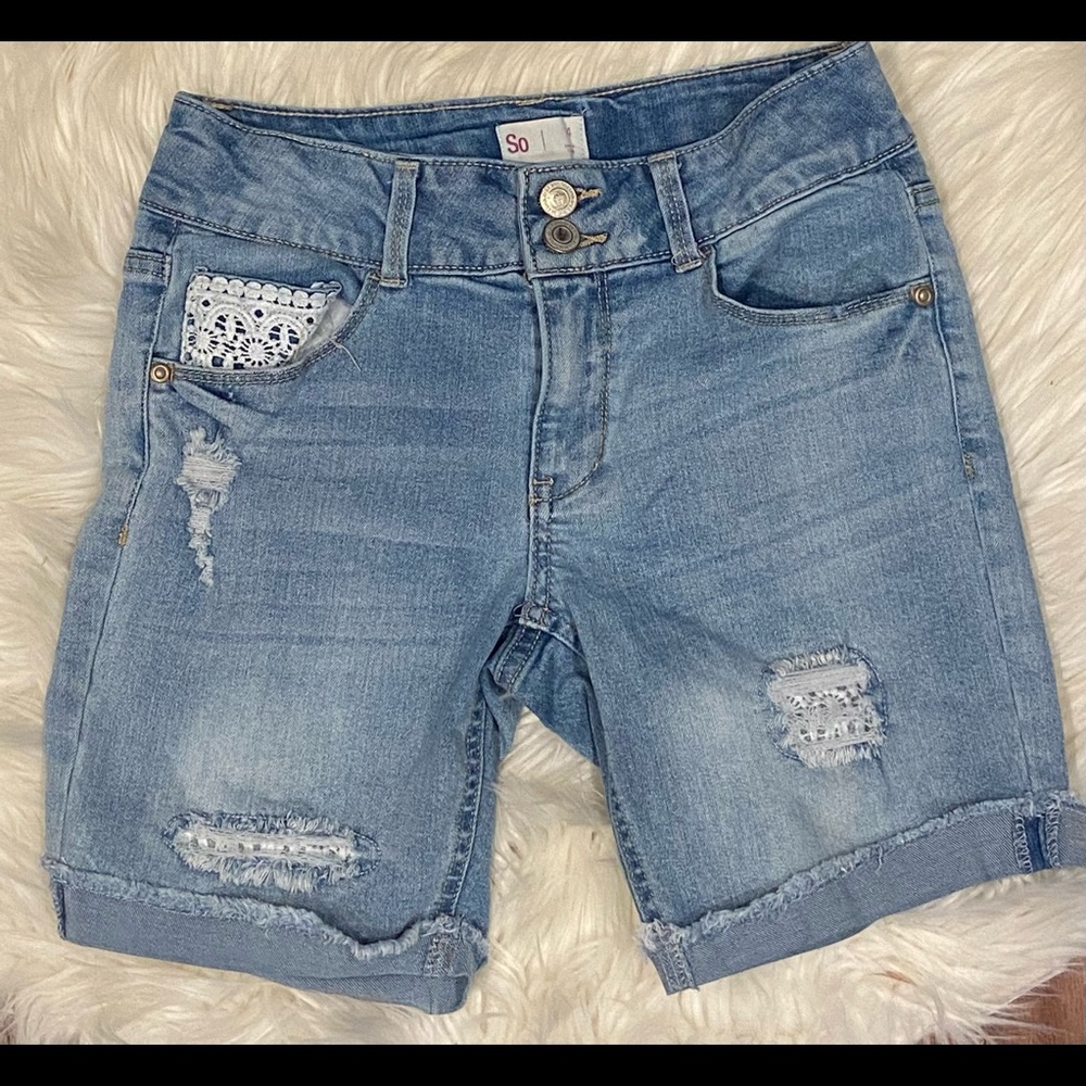 Girl's SO denim shorts